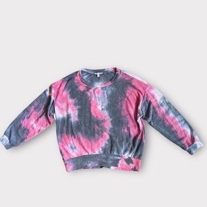 White Birch High Low Tie Dye Crewneck Shirt  Size Small